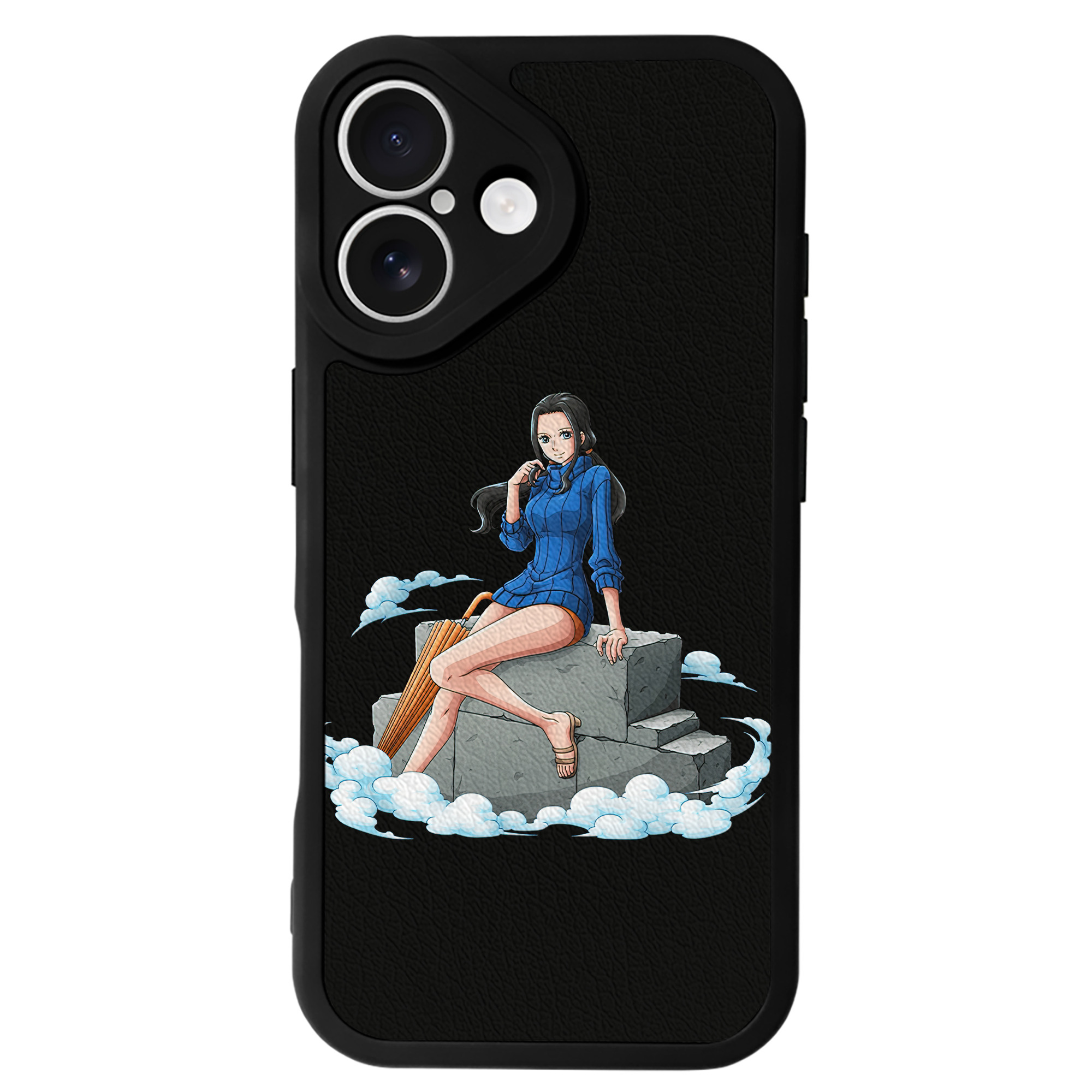 （画像用） ワンピース ニコ・ロビン ONE PIECE Nico Robin 【iPhone 16シリーズ対応】シリコンスマホケース（レザー調） 材質：シリコン